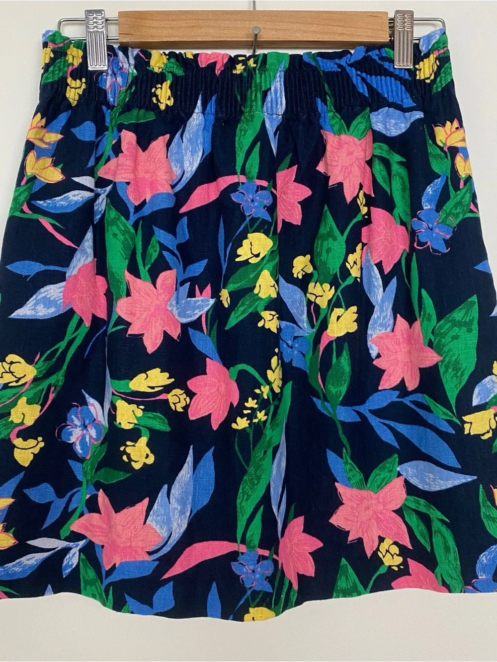 J. Crew Linen-Cotton Blend Floral City Skirt Sz 4